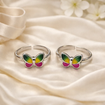 Load image into Gallery viewer, Taraash Sterling Silver Pretty Enamel Butterfly Toe Ring For Women LR1257S
