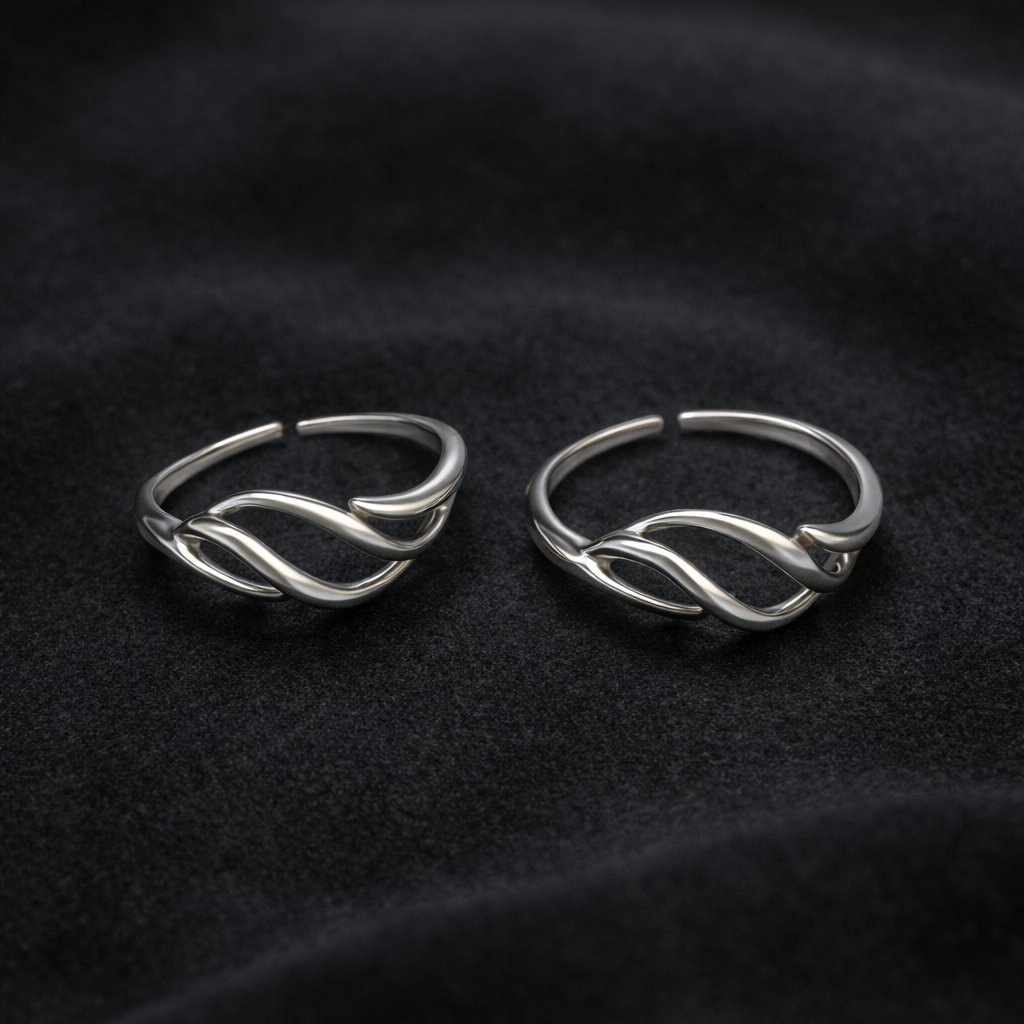 Taraash 925 Sterling Silver Cutwork toe ring for women LR0642S