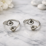 Load image into Gallery viewer, Taraash Sterling Silver Crossover Heart Toe Ring For Women LR1185S