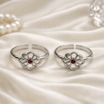 Load image into Gallery viewer, Taraash Sterling Silver Floral Style Toe Ring For Women LR1245S