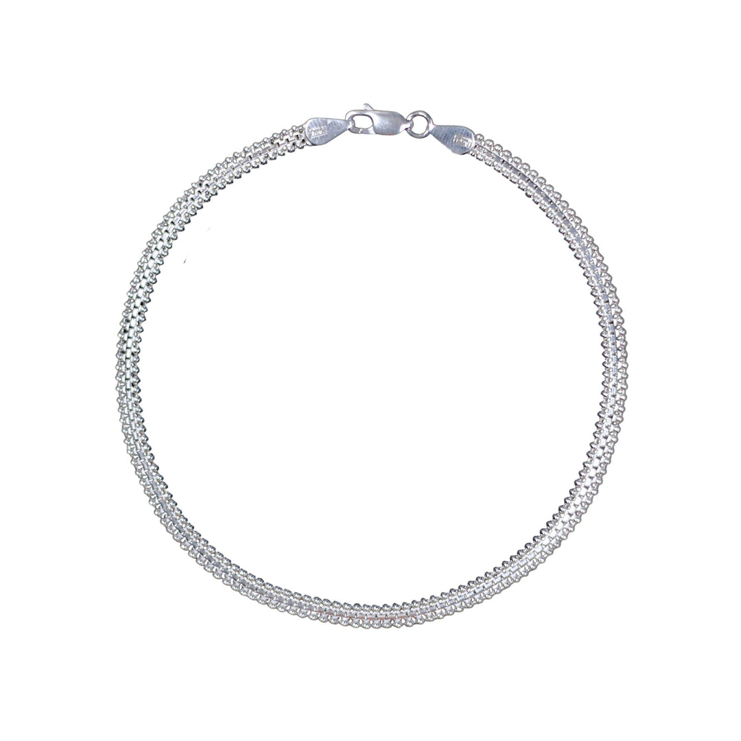925 Sterling Silver Ball Chain Single Anklet For Women