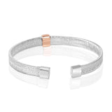 Blisse Allure Elegant Rose Gold Woven Cuff Bracelet with Diamond Accent - Taraash
