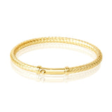 Blisse Allure Timeless Gold Vermeil Bangle with Braided Texture - Taraash