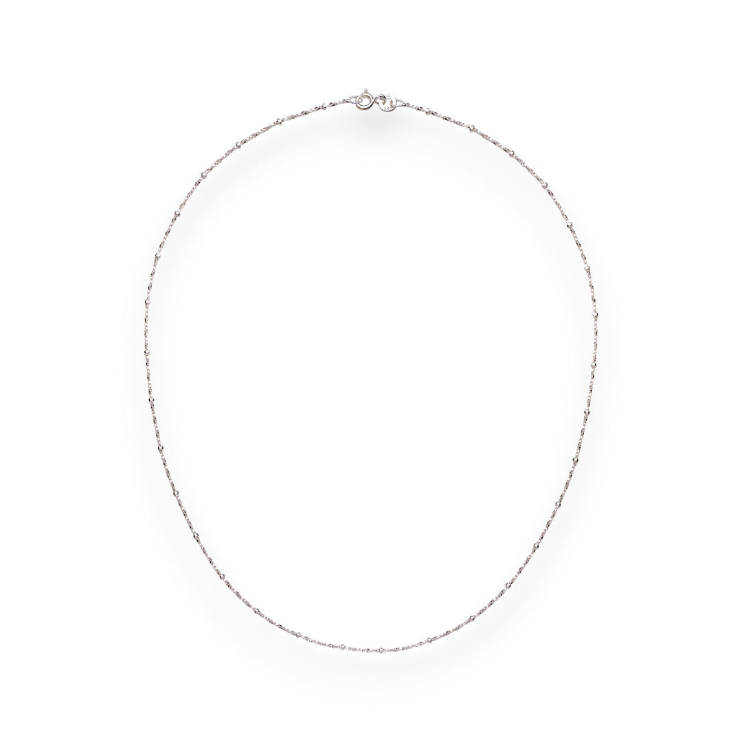 Taraash 925 Silver Beaded Box 16 inches Chain For Women - Taraash