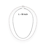 Taraash 925 Silver Beaded Box 16 inches Chain For Women - Taraash
