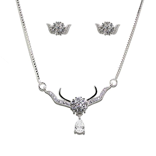 Taraash 925 Silver Floral Design Tanmaniya Set For Women - Taraash