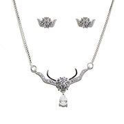 Taraash 925 Silver Floral Design Tanmaniya Set For Women - Taraash