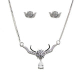 Taraash 925 Silver Floral Design Tanmaniya Set For Women - Taraash