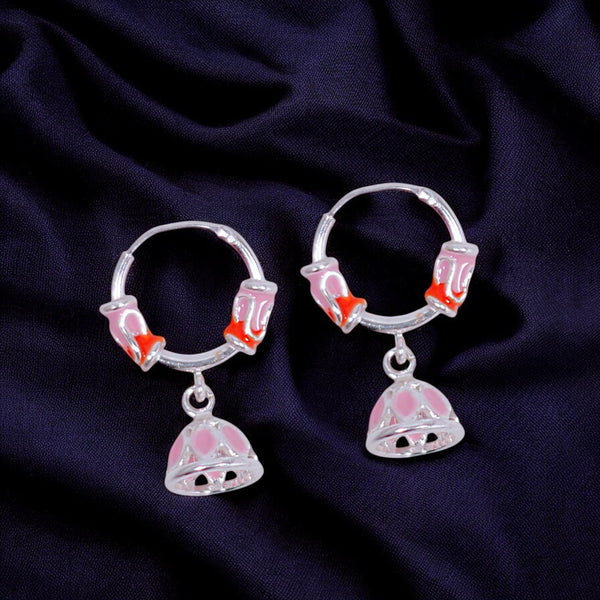 Taraash 925 Silver Hoop Earrings with Vibrant Enamel for Girls/Women - Taraash