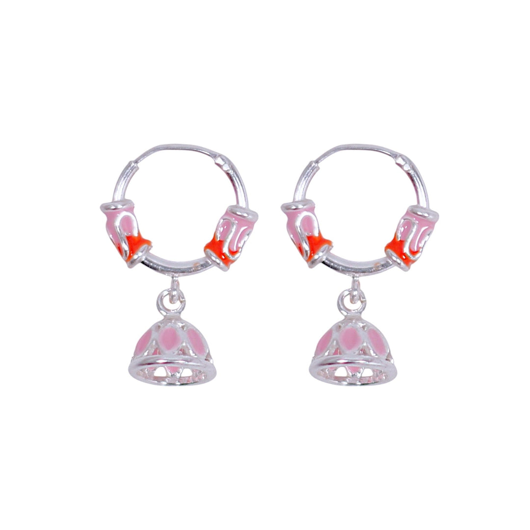 Taraash 925 Silver Hoop Earrings with Vibrant Enamel for Girls/Women - Taraash