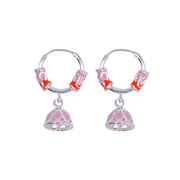 Taraash 925 Silver Hoop Earrings with Vibrant Enamel for Girls/Women - Taraash