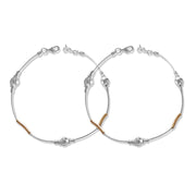 Taraash 925 Silver Round Ball Rose Gold Plated Anklet For Women - Taraash