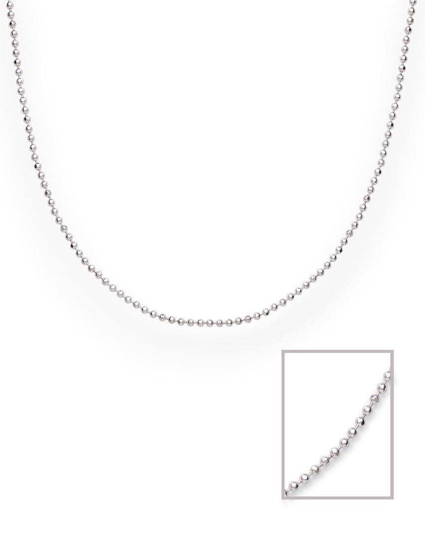 Taraash 925 Sterling Ball Silver Chains For Women BC2006C18 - Taraash