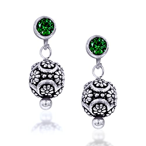 Taraash 925 Sterling Silver Antique Drop Earrings For Women - Taraash