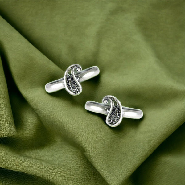 Taraash 925 Sterling Silver Antique Paisley Toe Ring For Women - Taraash