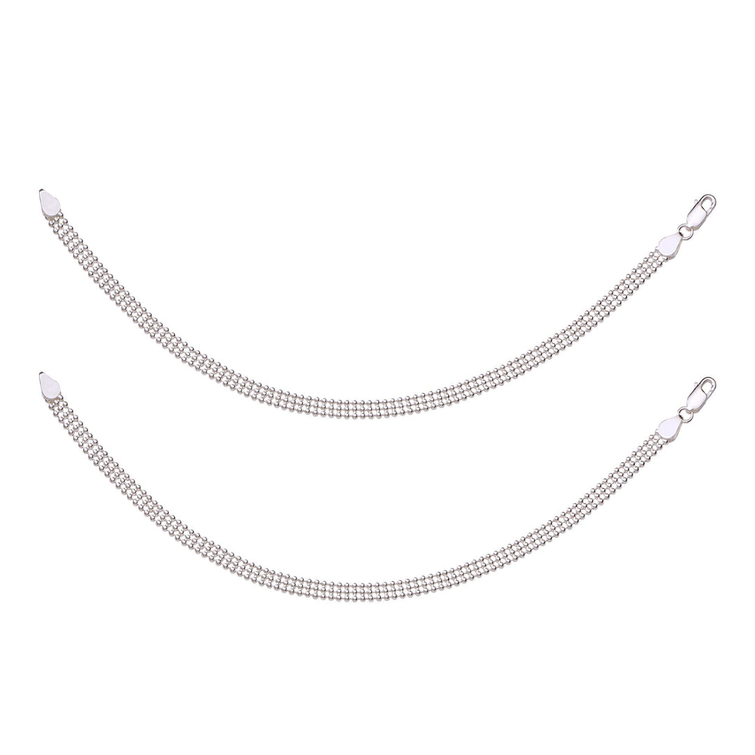 Taraash 925 Sterling Silver Ball Chain Anklet for Women - Taraash