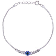 Taraash 925 Sterling Silver Beaded Evil Eye Bracelet for Women - Taraash