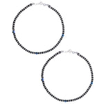 Load image into Gallery viewer, Taraash 925 Sterling Silver Black Beaded Evil Eye Anklet for Women - Taraash
