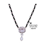 Load image into Gallery viewer, Taraash 925 Sterling Silver Black &amp; Silver Beads with CZ Necklace for Women - Taraash
