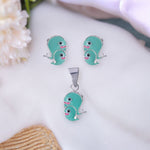 Load image into Gallery viewer, Taraash 925 Sterling Silver Blue Whale Pendant and Earring Set for Girls - Taraash
