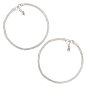 Taraash 925 Sterling Silver Box Chain Traditional Anklets for Women - Taraash