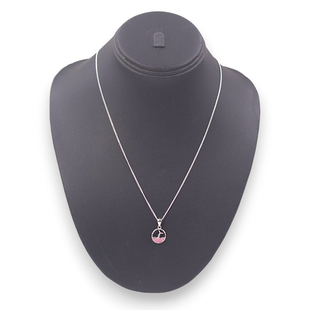 Taraash 925 Sterling Silver Circular Pendant with Chain for Women - Taraash