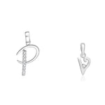 Load image into Gallery viewer, Taraash 925 Sterling Silver Couple Alphabet Pendants &quot;P&quot; and &quot;V&quot; Initial Letter Pendants - Taraash
