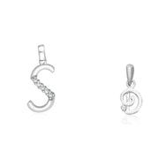 Taraash 925 Sterling Silver Couple Alphabet Pendants 
