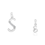 Taraash 925 Sterling Silver Couple Alphabet Pendants 