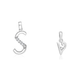 Load image into Gallery viewer, Taraash 925 Sterling Silver Couple Alphabet Pendants &quot;S&quot; and &quot;V&quot; Initial Letter Pendants - Taraash
