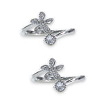Load image into Gallery viewer, Taraash 925 Sterling Silver CZ Floral Toe Ring For Women - Taraash