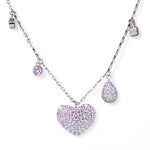 Load image into Gallery viewer, Taraash 925 Sterling Silver CZ Heart Shaped Pendant Necklace for Women - Taraash
