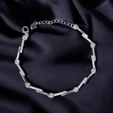 Taraash 925 Sterling Silver CZ Link Bracelet for Women - Taraash