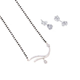 Taraash 925 Sterling Silver CZ Mangalsutra Set For Women. - Taraash