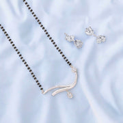 Taraash 925 Sterling Silver CZ Mangalsutra Set For Women. - Taraash