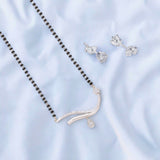 Taraash 925 Sterling Silver CZ Mangalsutra Set For Women. - Taraash