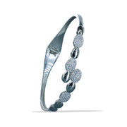Taraash 925 Sterling Silver Cz Oval Bangle For Women - Taraash