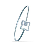 Taraash 925 Sterling Silver Cz Square Bangle For Women - Taraash