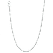 Taraash 925 Sterling Silver Diamond - Cut Bead Ball Chain For Women ABC2006C18IN - Taraash