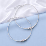 Load image into Gallery viewer, Taraash 925 Sterling Silver Elegant Beaded Cz Chain Anklet For Women - Taraash