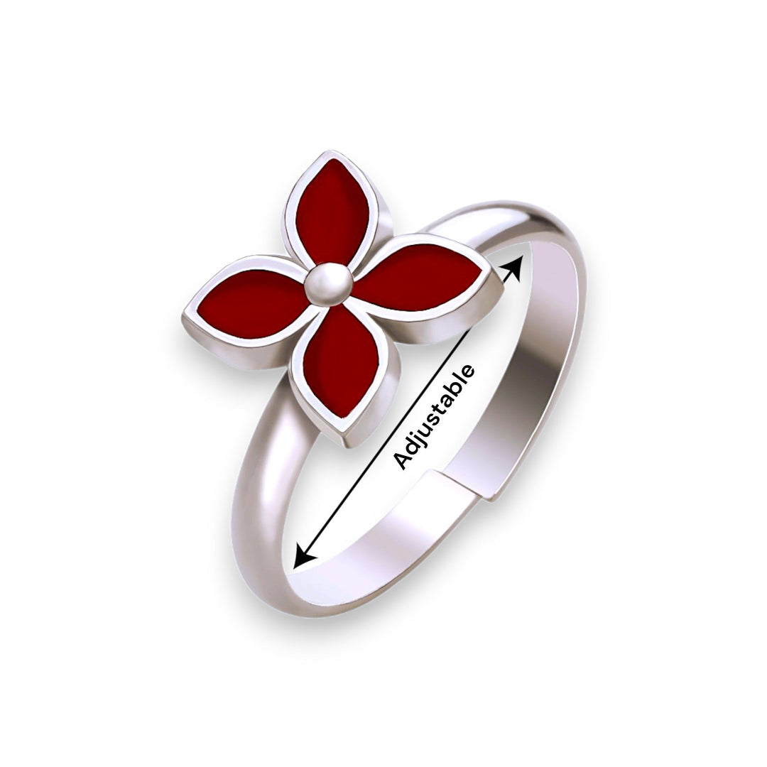 Taraash 925 Sterling Silver Enamel Toe Ring For Women - Taraash