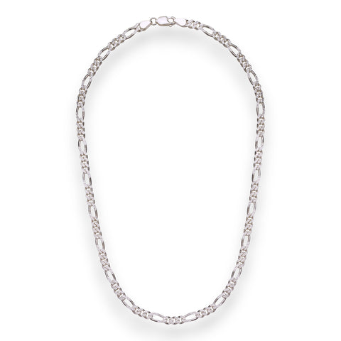 Taraash 925 Sterling Silver Figaro Chain For Men | Neckchain - Taraash