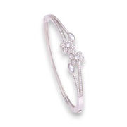 Taraash 925 Sterling Silver Floral Bangle For Women - Taraash