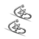 Load image into Gallery viewer, Taraash 925 Sterling Silver Floral CZ Toe Ring For Women - Taraash