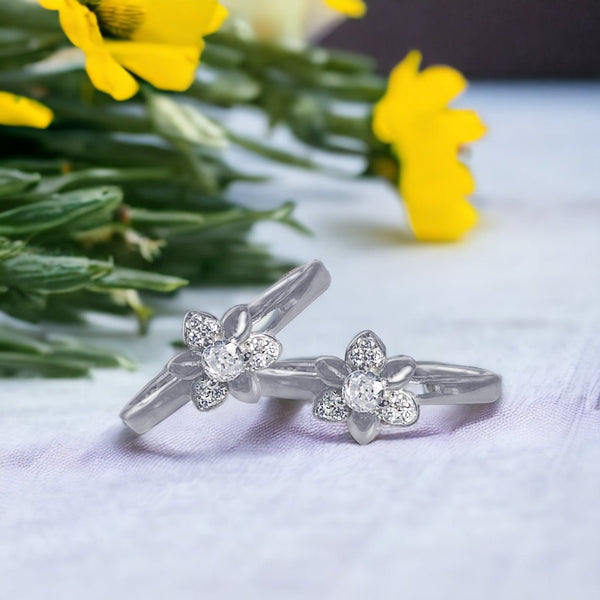 Taraash 925 Sterling Silver Floral Shape Toe Ring For Women - Taraash