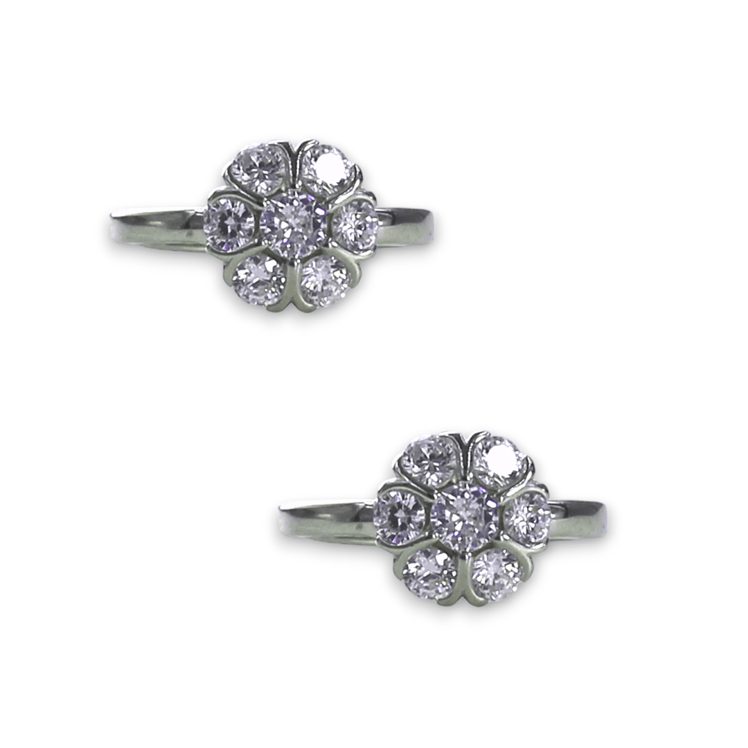 Taraash 925 Sterling Silver Floral Toe Ring For Women - Taraash
