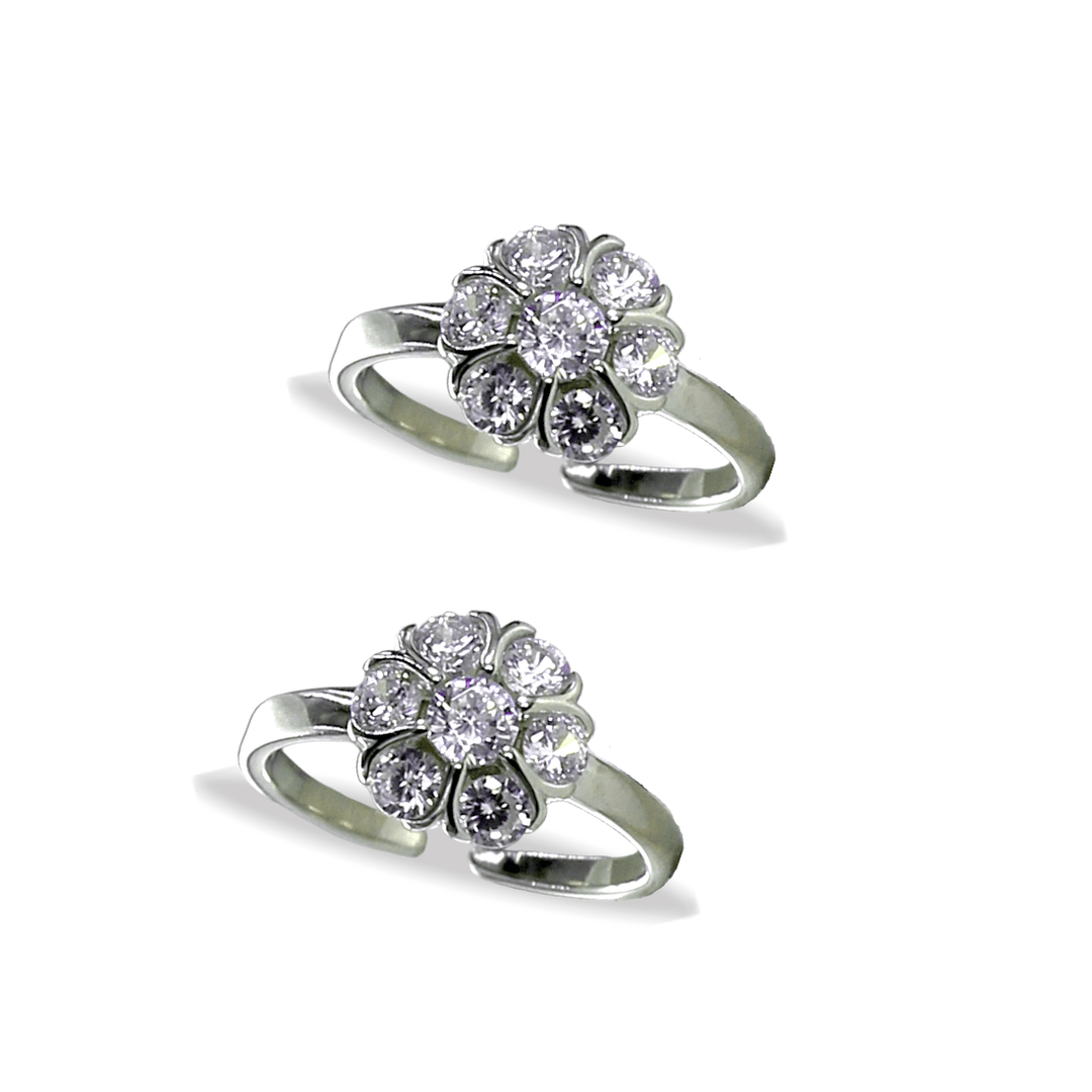 Taraash 925 Sterling Silver Floral Toe Ring For Women - Taraash