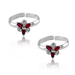 Load image into Gallery viewer, Taraash 925 Sterling Silver Floral Toe Ring For Women | CZ Bichiya - Taraash