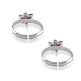 Taraash 925 Sterling Silver Floral Toe Ring For Women | CZ Bichiya - Taraash