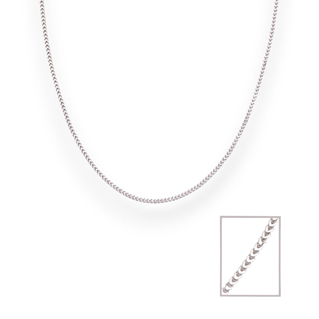 Taraash 925 Sterling Silver Fox Tail Chain For Men A2C60SQ20IN - Taraash